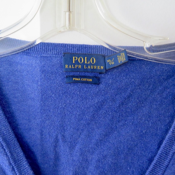 Polo Ralph Lauren Cotton Pullover Sweater, V-neck, XL - Picture 6 of 9
